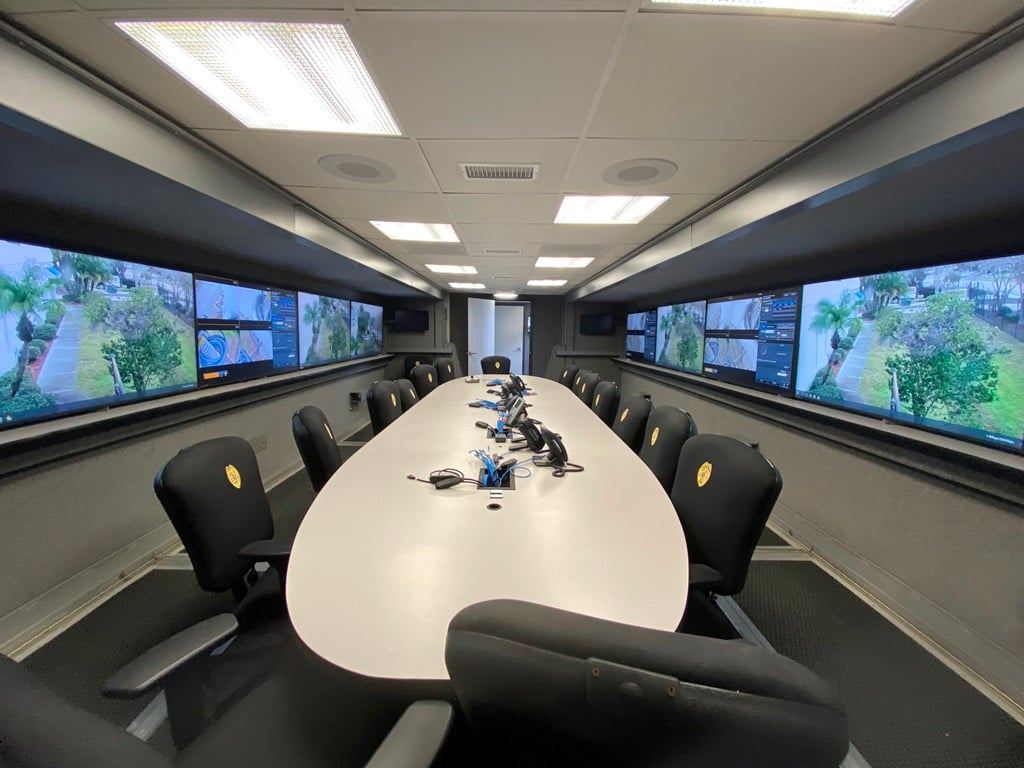 Mobile Command Trailer Large Conference table inside