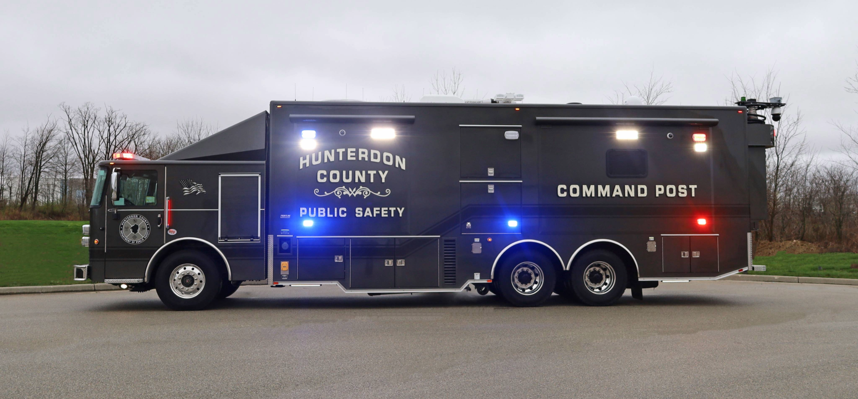 A drive side view of the Hunterdon county command unit
